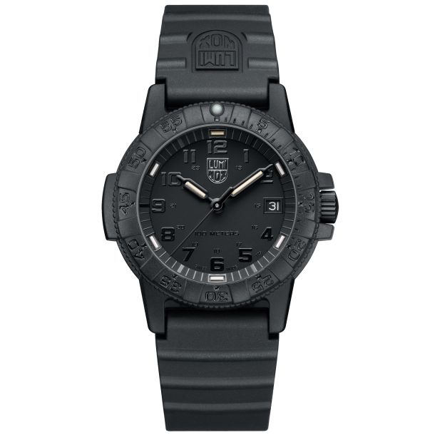 Luminox Leatherback SEA Turtle 0300 Series Blackout Rubber Strap Watch 39mm XS.0301.BO.L REEDS Jewelers
