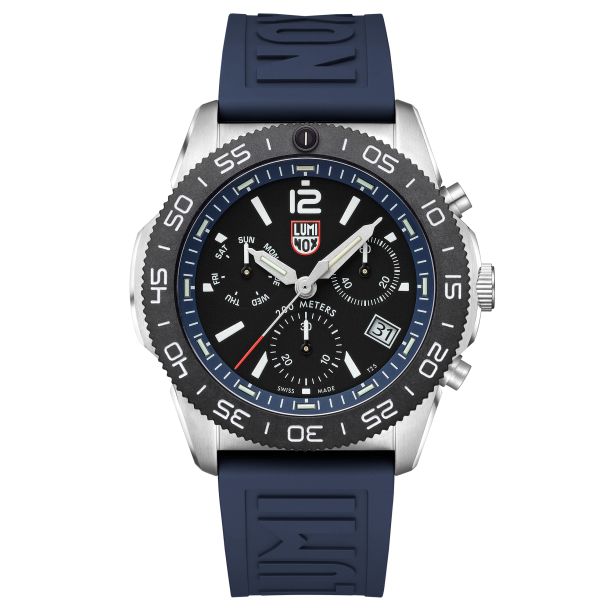 Luminox Pacific Diver Chronograph 3140 Series Blue Rubber Strap