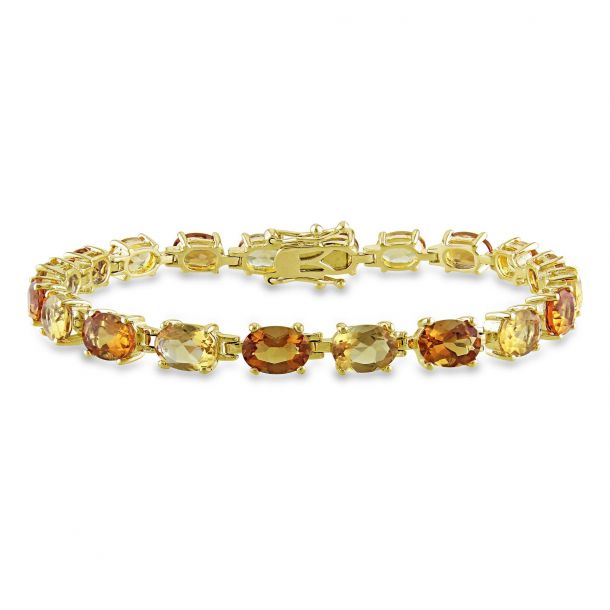 Madeira Citrine and Citrine Gold Tone Bracelet REEDS Jewelers