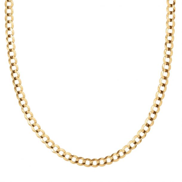 Mens white gold curb chain necklace sales