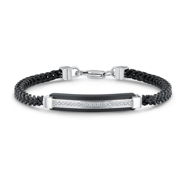 Mens diamond id bracelet sales