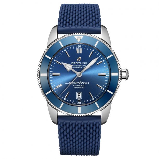 Breitling watch with blue best sale rubber strap