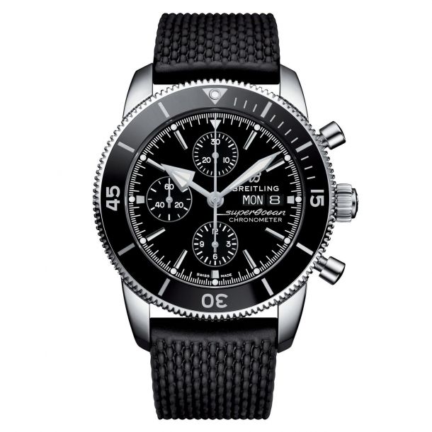 Breitling Superocean Heritage Chronograph 44 Black Dial Rubber