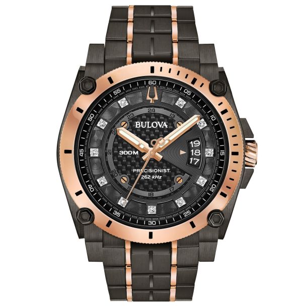 Men s Bulova Precisionist Champlain Diamond Watch 46.5 mm 98D149 REEDS Jewelers