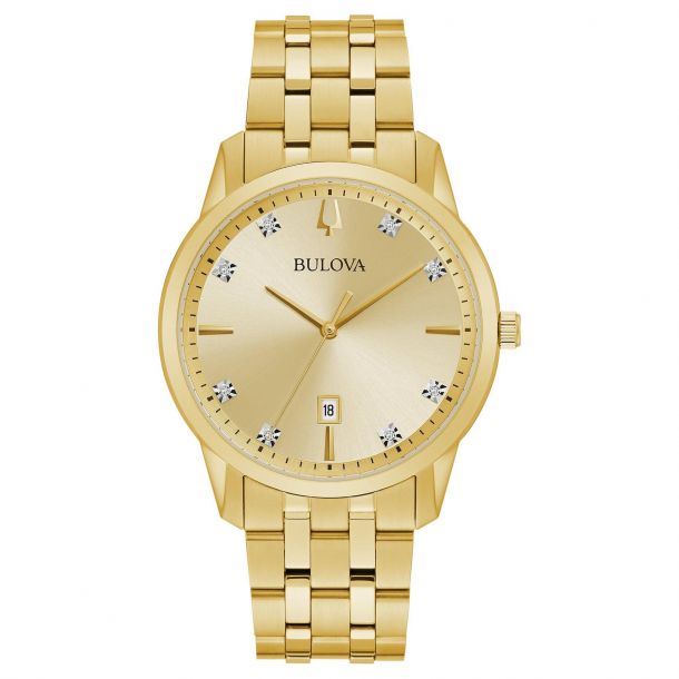 Bulova gold watch top