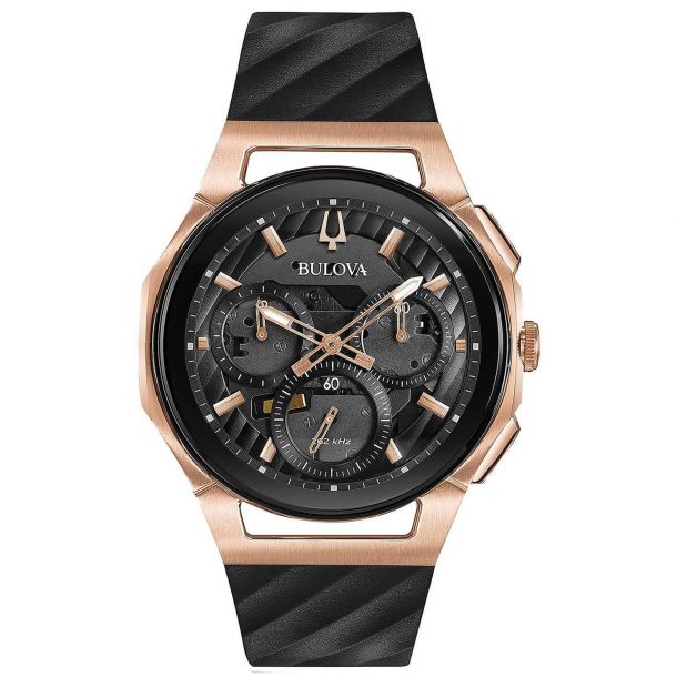 Bulova men's watch rubber strap new arrivals