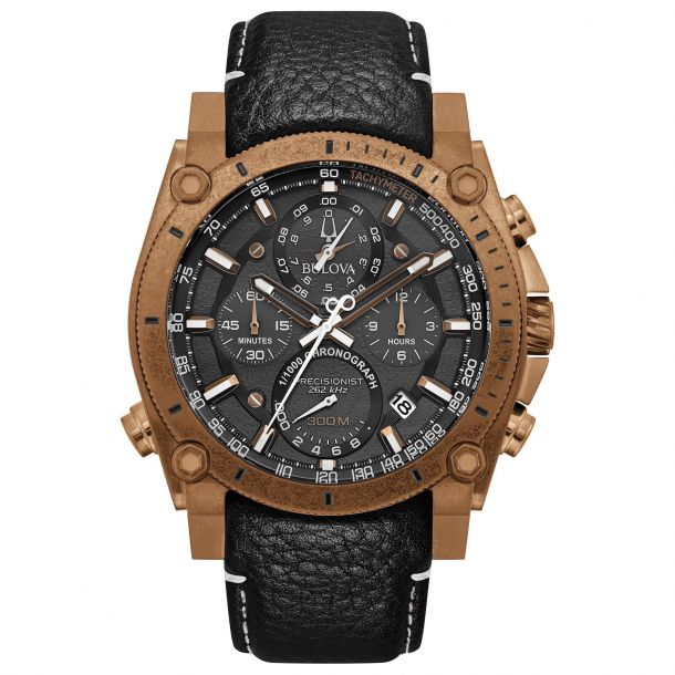 Bulova precisionist leather band shop