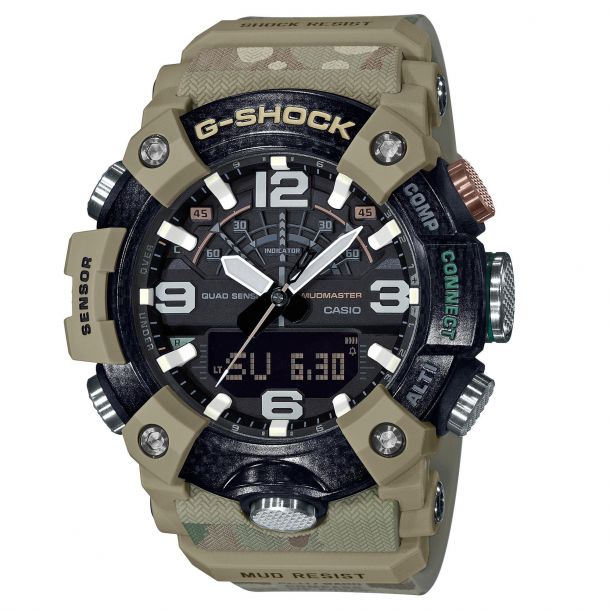Men s Casio British Army X G Shock Mudmaster Limited Edition Connected Watch GGB100BA 1A