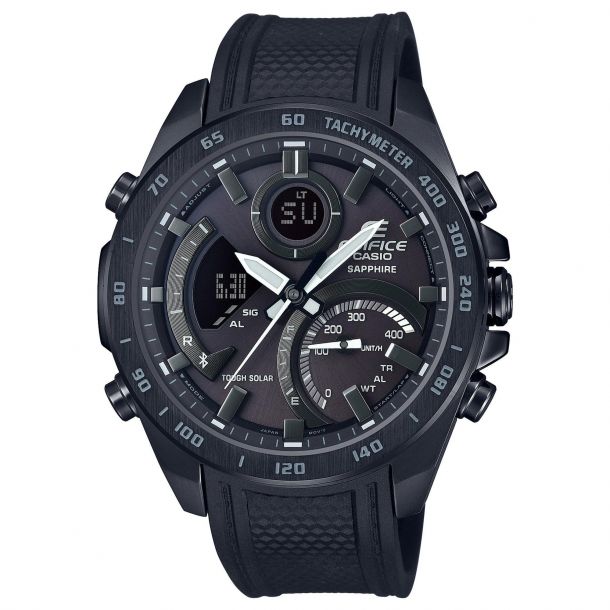 Men s Casio Edifice Smartphone Link Black Resin Strap Watch ECB900PB 1A