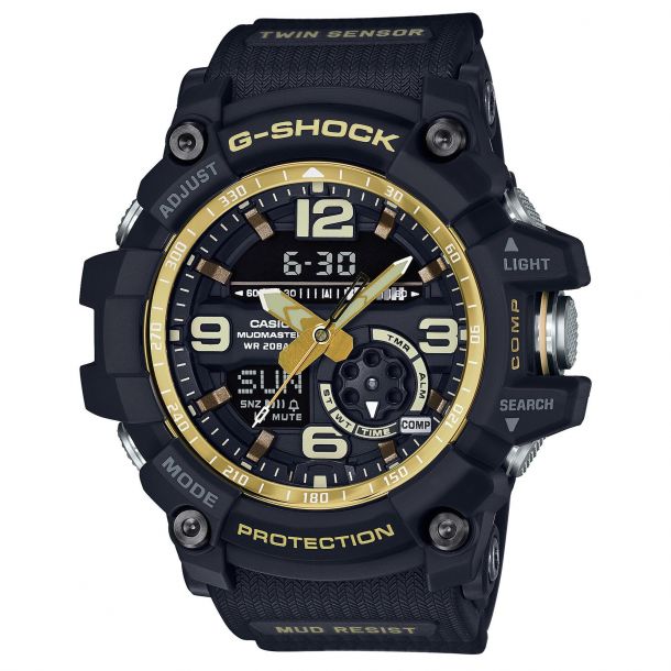 Men s Casio G Shock Master of G Mudmaster Series Black and Gold Tone Watch GG1000GB 1A REEDS Jewelers