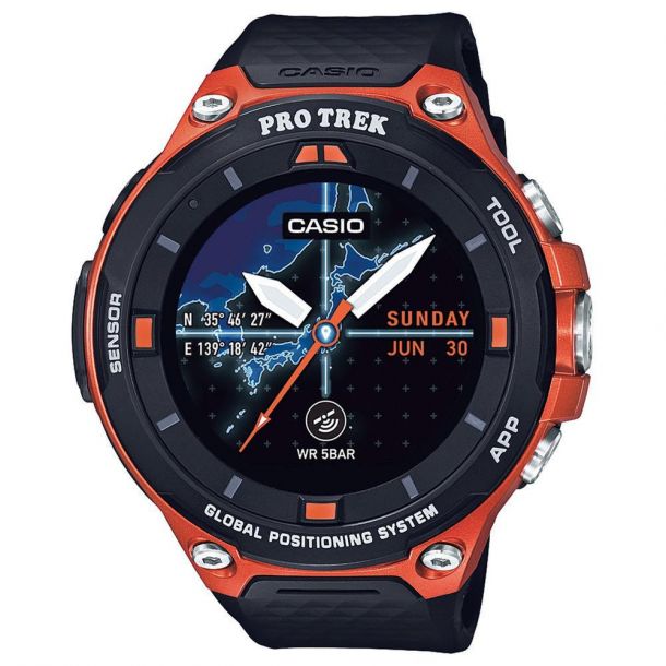 Men s Casio Pro Trek Smart Watch Orange WSDF20 RG