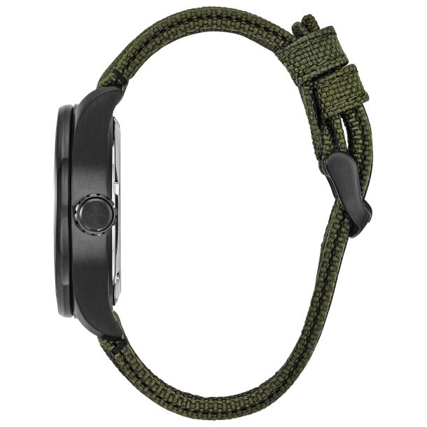 Men s Citizen Eco Drive Military Dark Green Nylon Strap Watch 42.6mm BU2055 16E REEDS Jewelers