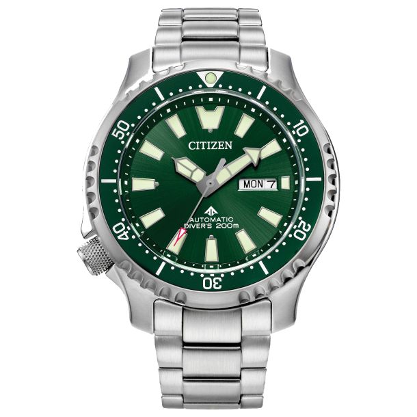 Citizen Promaster Dive Automatic Green Dial Stainless Steel Watch 44mm NY0151 59X REEDS Jewelers