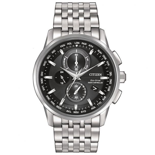Citizen eco drive men's world time chronograph watch wr100 outlet
