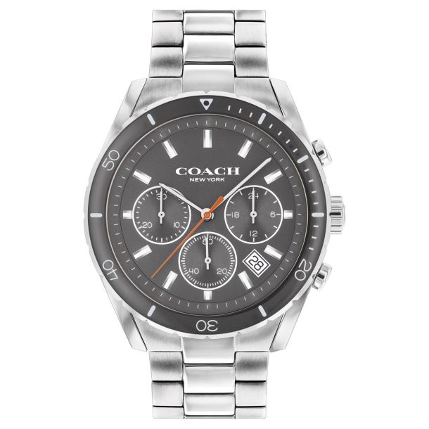 Men s COACH Preston Chronograph Stainless Steel Watch 14602515