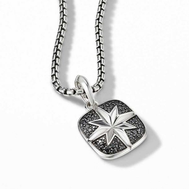 Men s David Yurman Maritime North Star Cushion Pendant with Pav