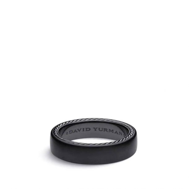 Men s David Yurman Streamline Band in Black Titanium 6mm Size 8.5 REEDS Jewelers
