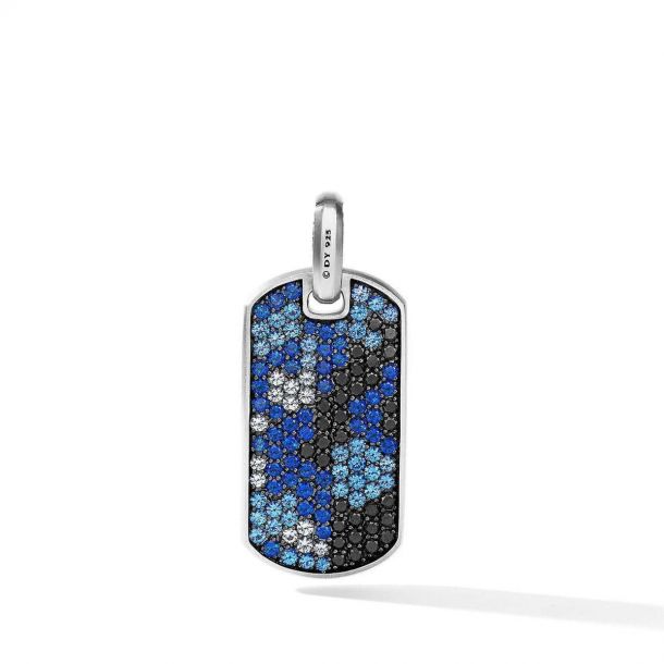 David yurman blue sapphire dog tag best sale