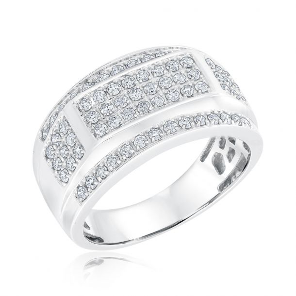 Mens white gold fashion rings store