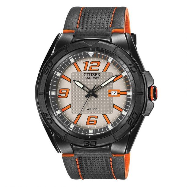 Citizen black and orange watch shop