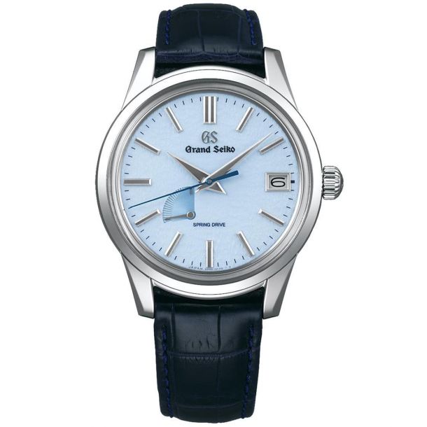 Men's Grand Seiko Elegance Watch, Blue Snowflake Dial Leather Strap SBGA407  | REEDS Jewelers
