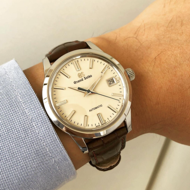 Men s Grand Seiko Elegance Watch Ivory Dial Leather Strap SBGR261 REEDS Jewelers