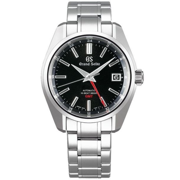 Men s Grand Seiko Heritage Watch Black Dial Stainless Steel