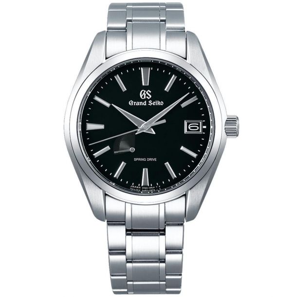 Men's Grand Seiko Heritage Watch, Matte Black Dial Stainless Steel SBGA203  | REEDS Jewelers