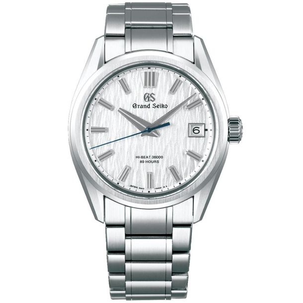 Men s Grand Seiko Heritage Watch White Dial Stainless Steel SLGH005