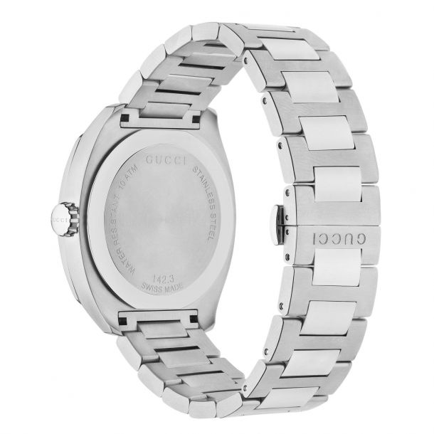 Men's Gucci GG2570 Black Dial Stainless Steel Watch YA142301
