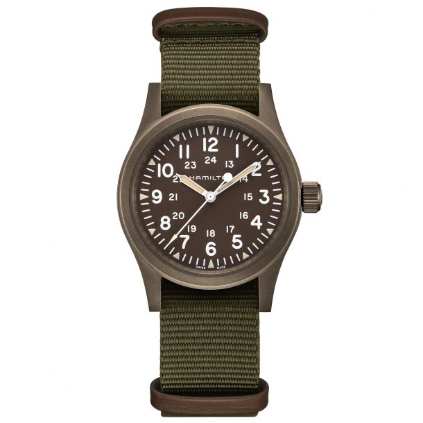 Sitcom Leidingen Wieg Men's Hamilton Khaki Field Mechanical Green NATO Strap Watch H69449961 |  REEDS Jewelers