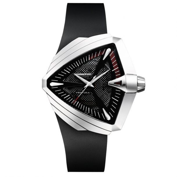 Men s Hamilton Ventura XXL Auto Black Rubber Strap Watch H24655331 REEDS Jewelers