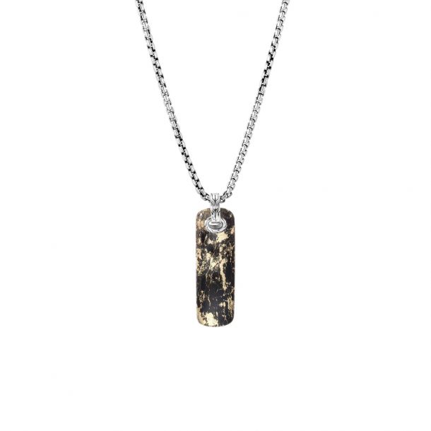 Men s John Hardy Classic Chain Apache Gold Slim Dog Tag Pendant Necklace
