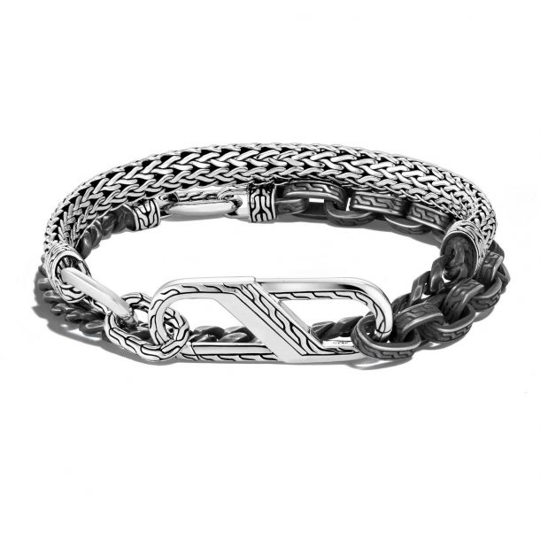 John Hardy Men's 4mm Box Chain with Carabiner Clasp in Sterling Silver