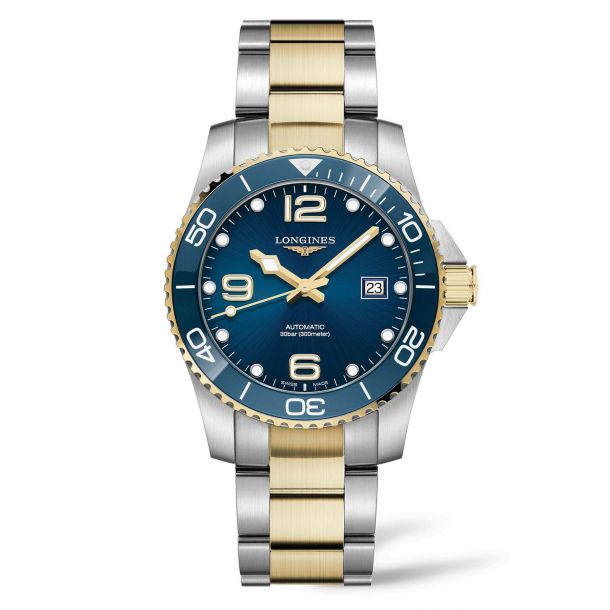 Men s Longines HydroConquest 41mm Automatic Blue Dial Diving Watch L37813967 REEDS Jewelers