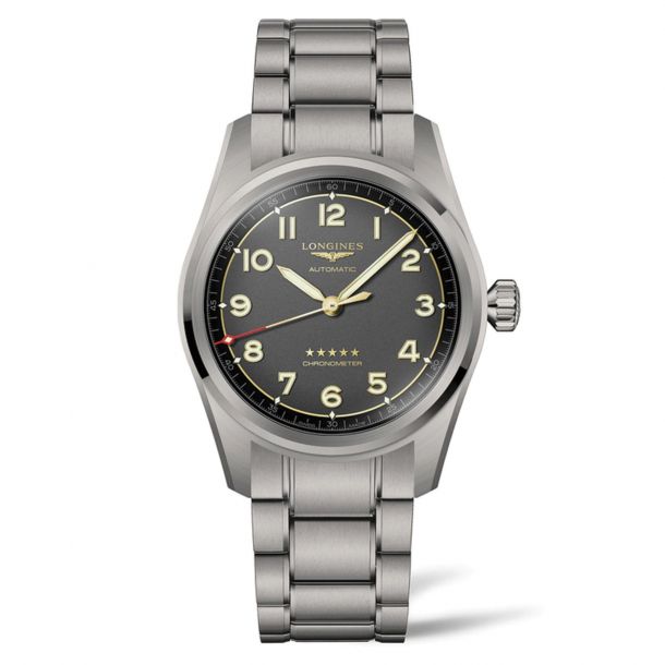 Men s Longines Spirit Automatic Titanium Bracelet Watch L38111536