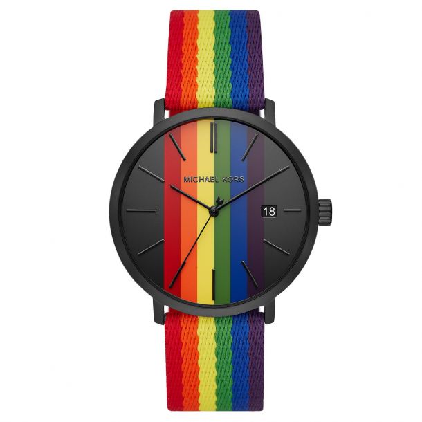 Men s Michael Kors Blake Rainbow and Black Tone Watch MK8713