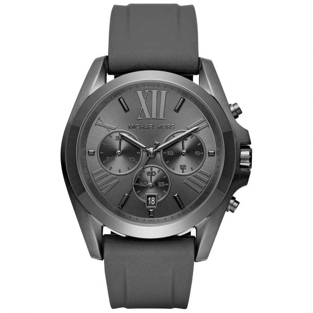 Men s Michael Kors Bradshaw Black Tone and Silicone Watch REEDS