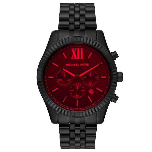 Black and red watch mens sales