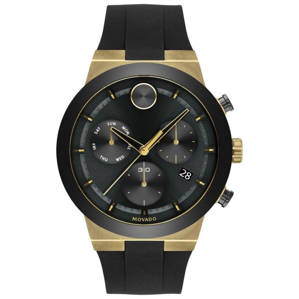 Men s Movado BOLD Fusion Chronograph Gold Ion Plated Watch 3600712