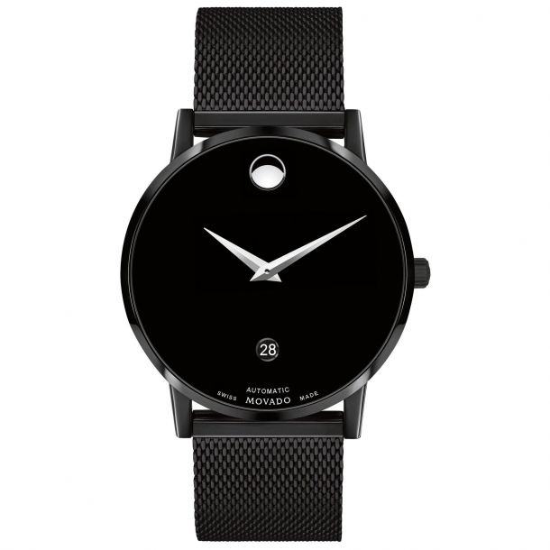 Men's Movado Museum Classic Automatic Black PVD-Finished Mesh