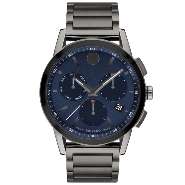 Black and blue movado hotsell