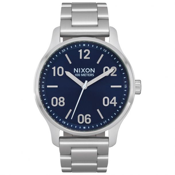 Men s Nixon Patrol Blue Dial Stainless Steel Watch A12421849 REEDS Jewelers