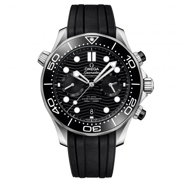Omega black rubber strap sale