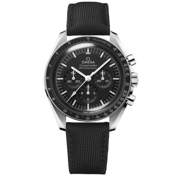 OMEGA Speedmaster Moonwatch Professional Co Axial Master Chronometer Chronograph Black Nylon Strap Watch 42mm O31032425001001 REEDS Jewelers