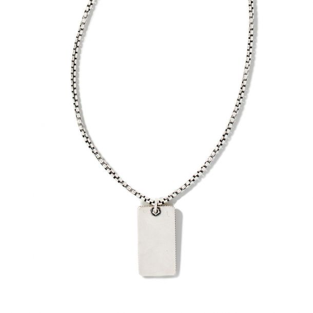 Men s Scott Bros. by Kendra Scott Dog Tag Necklace in Oxidized