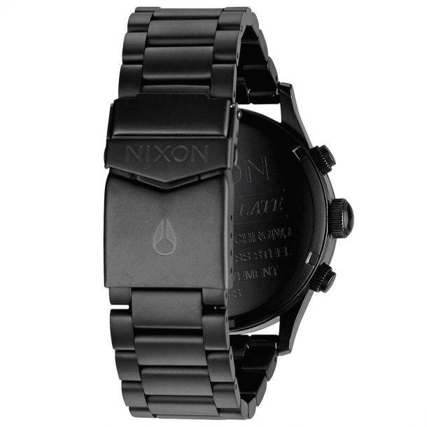 Men s Nixon Sentry Chrono Black Dial Black Stainless Steel Watch A3861032 REEDS Jewelers