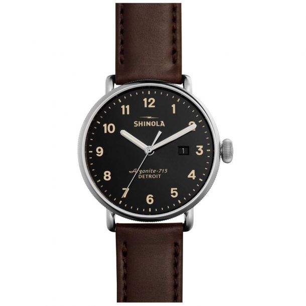 Shinola men's canfield's black dial watch on sale
