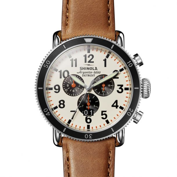 Men s Shinola The Runwell Sport Chrono Leather Strap Watch S0120183149 REEDS Jewelers