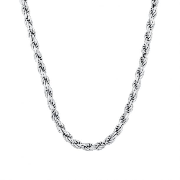 Men s Sterling Silver Rope Chain Necklace 7.3mm 24 inches REEDS